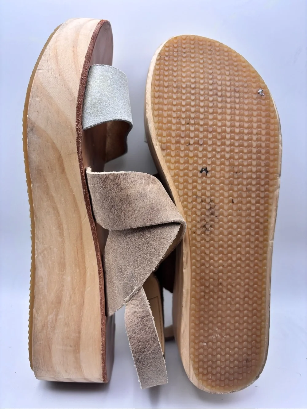 Koolaburra X Ugg Wood Platform Leather Sandals Size 9